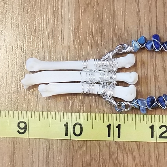 Coyote Foot Bone Sodalite Wrapped Choker - Picture 11 of 12